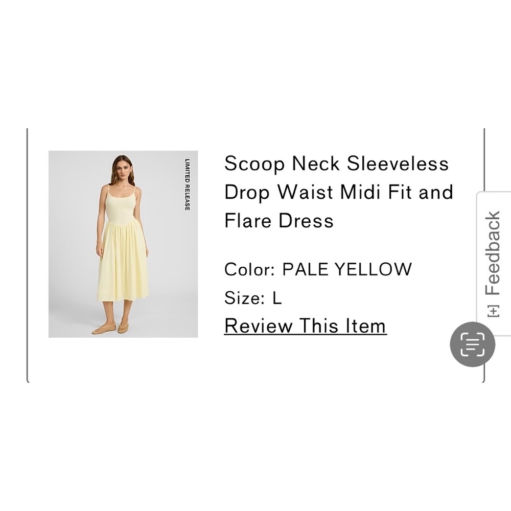 Express Yellow Fit and Flare Midi Dress for Weddings
